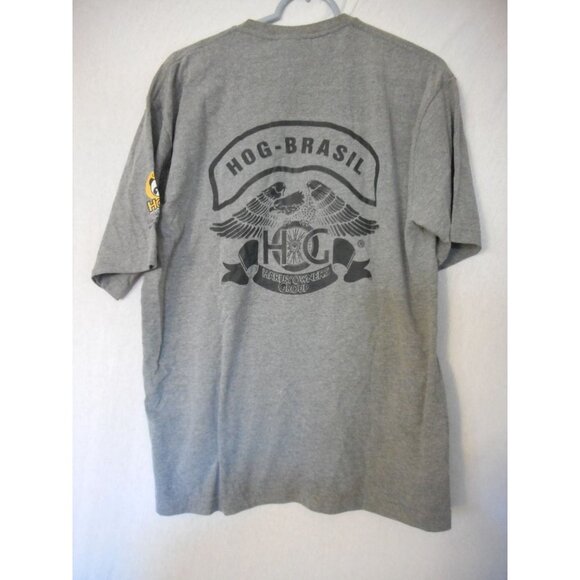 2007 Harley Davidson HOG Brazil Graphic Tee T-Shirt Double side Biker Motorcycle - Picture 3 of 8